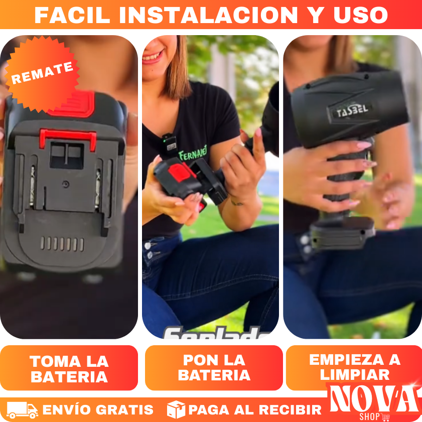 SOPLADOR INALAMBRICO PROFESIONAL + 2 BATERIAS RECARGABLES