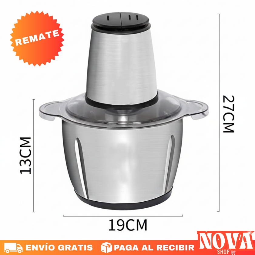 MOLINO PICADOR ELECTRICO ACERO INOXIDABLE 🔥 3 LITROS (TAMAÑO GRANDE)